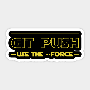 Developer Git Push With Force Sticker